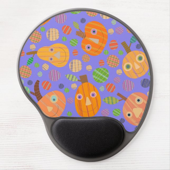 Purple Pumpkin Patch Gel Mouse Pad (Front)