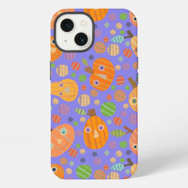 Purple Pumpkin Patch Iphone Case (Back)