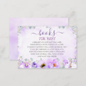 Purple Pumpkins Baby Shower Book Request Business Card (Front/Back)