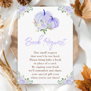 Purple Pumpkins Floral Book Request Enclosure Card