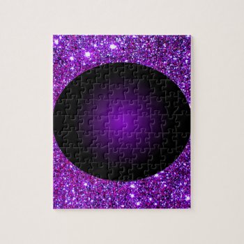Purple Purple Sparkle Optical Illusion Art Jigsaw Puzzle by CricketDiane at Zazzle