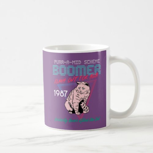 Purple  Purr_a_Mid Scheme Boomer Anti_MLM Tabby Coffee Mug