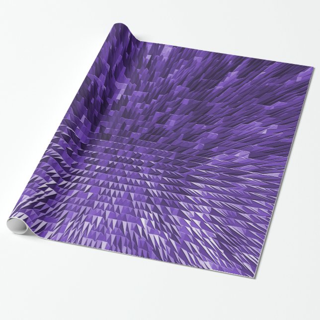 Purple Pyramid City...... Wrapping Paper (Unrolled)
