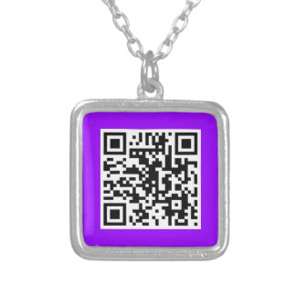 Purple QR CODE Necklace