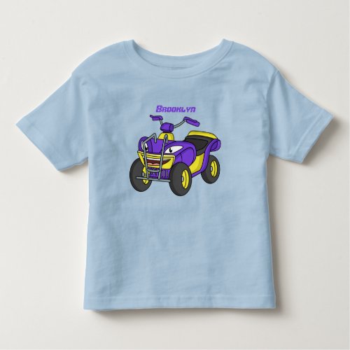 Purple Quad bike cartoon illustration Toddler T_shirt