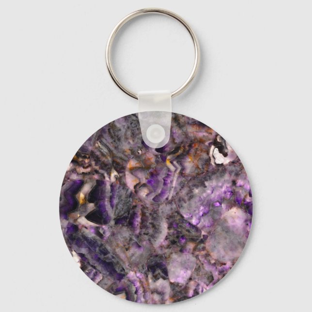 Purple quartz keychain (Front)