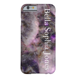 Purple Quartz -monogrammed Barely There iPhone 6 Case
