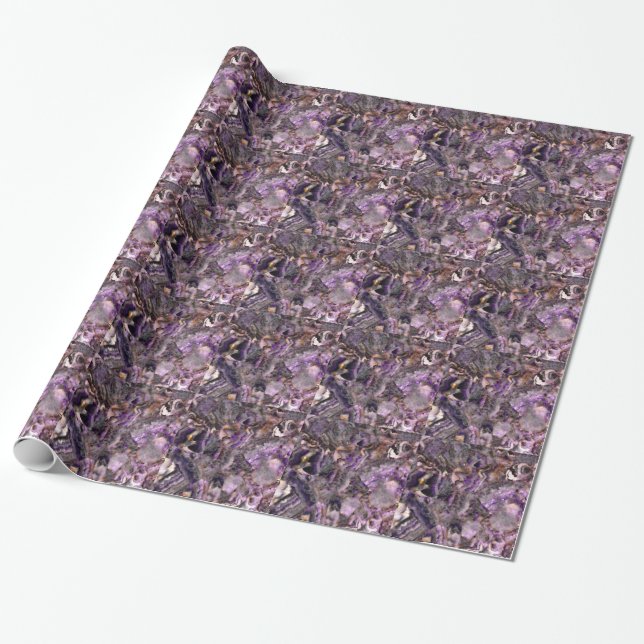 Purple quartz wrapping paper (Unrolled)