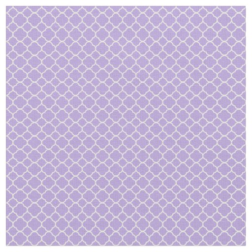 Purple Quatrefoil Geometric Pattern Fabric
