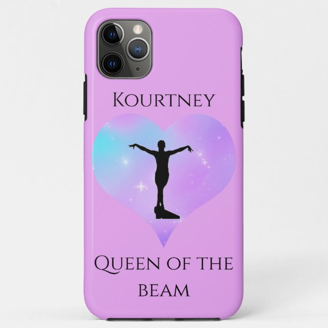 Purple Queen Of The Beam Gymnastics iPhone Case (Back)