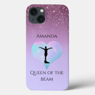 Purple Queen Of The Beam Gymnastics Personalized iPhone 13 Case