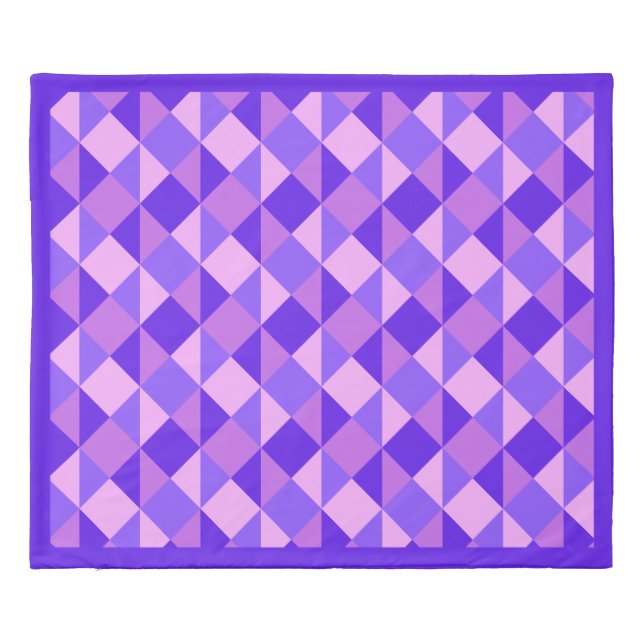 Purple Quilt Pattern | King Size Duvet Cover (Back)