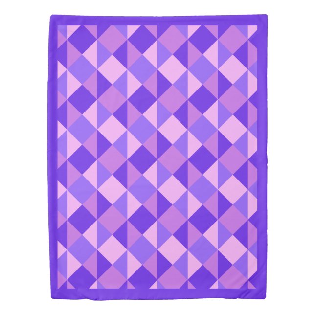 Purple Quilt Pattern | Twin Size Duvet Cover (Front)