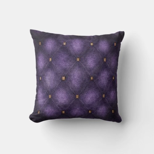 Purple Quilted Look Cushion