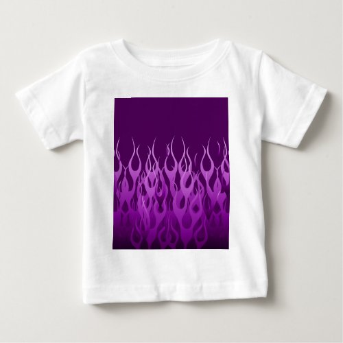 Purple Racing Flames Baby T_Shirt
