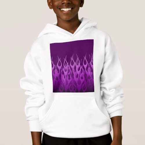 Purple Racing Flames Hoodie