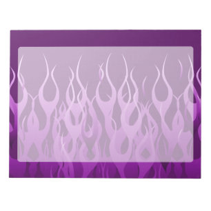 Purple Racing Flames Notepad