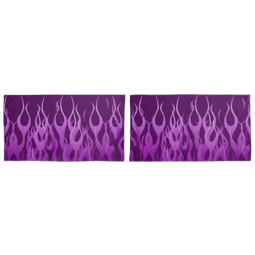 Purple Racing Flames on Fire Pillowcase