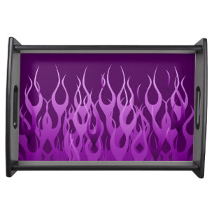 Purple Racing Flames Serving Tray