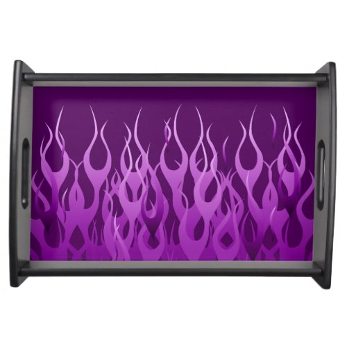 Purple Racing Flames Serving Tray