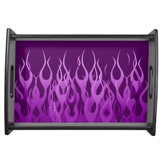 Purple Racing Flames Serving Tray (Front)