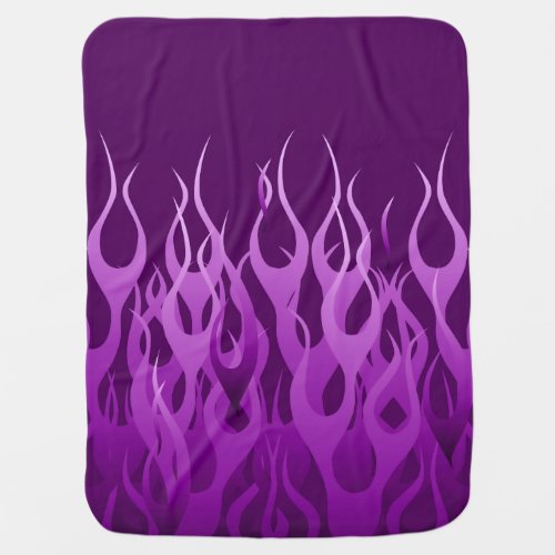 Purple Racing Flames Swaddle Blanket