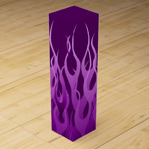 Purple Racing Flames Wine Box