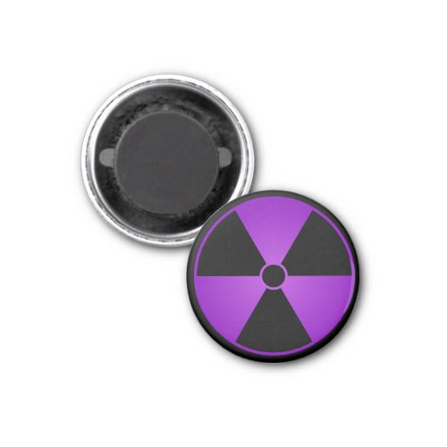 Purple Radiation Symbol Magnet
