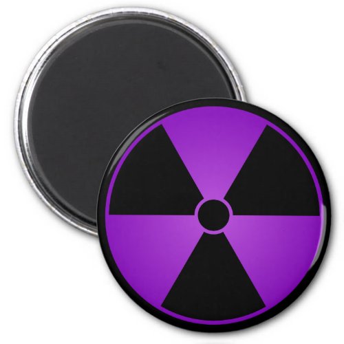 Purple Radiation Symbol Magnet