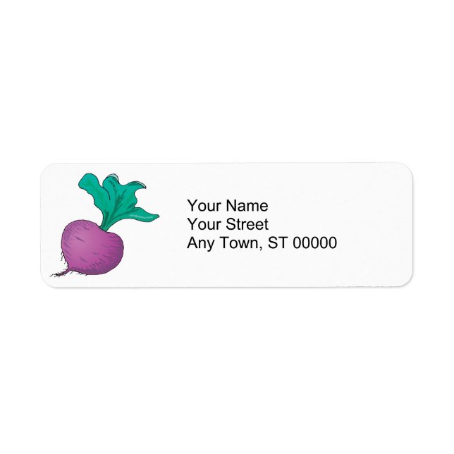 purple radish label (Front)