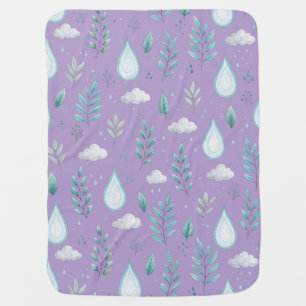 Purple Rain Cloud Baby Blanket – Soft & Cozy