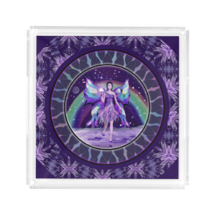 Purple Rain fairy Acrylic Tray