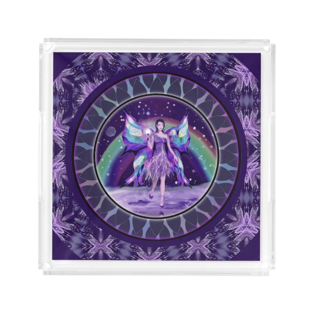 Purple Rain fairy Acrylic Tray (Front)