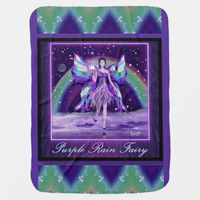 Purple Rain Fairy Baby Blanket (Front)