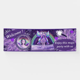 Purple rain fairy banner