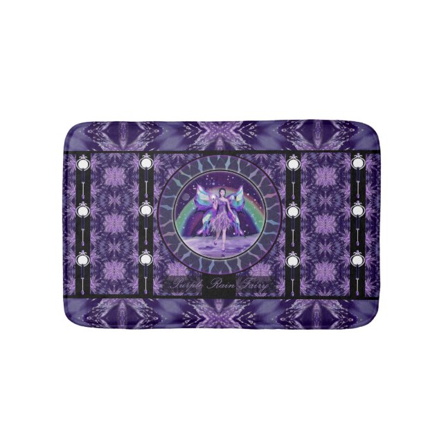Purple rain Fairy Bath Mat (Front)