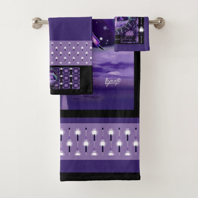 Purple Rain fairy Bath Towel Set (Insitu)