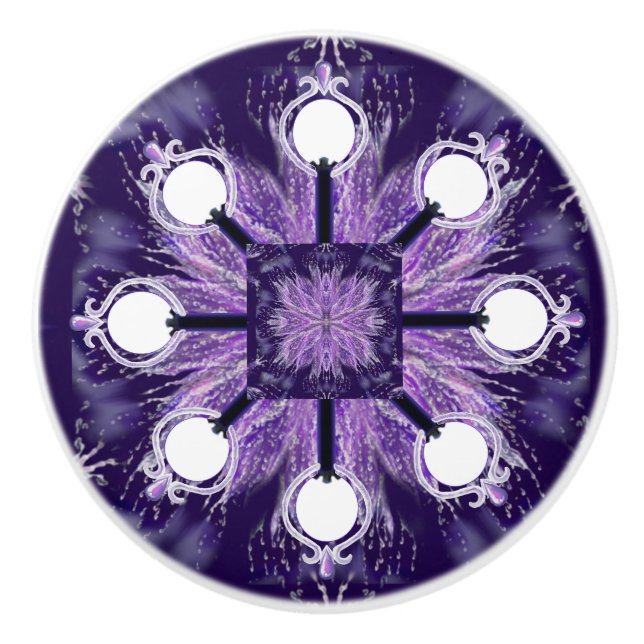 Purple rain Fairy Ceramic Knob (Front)