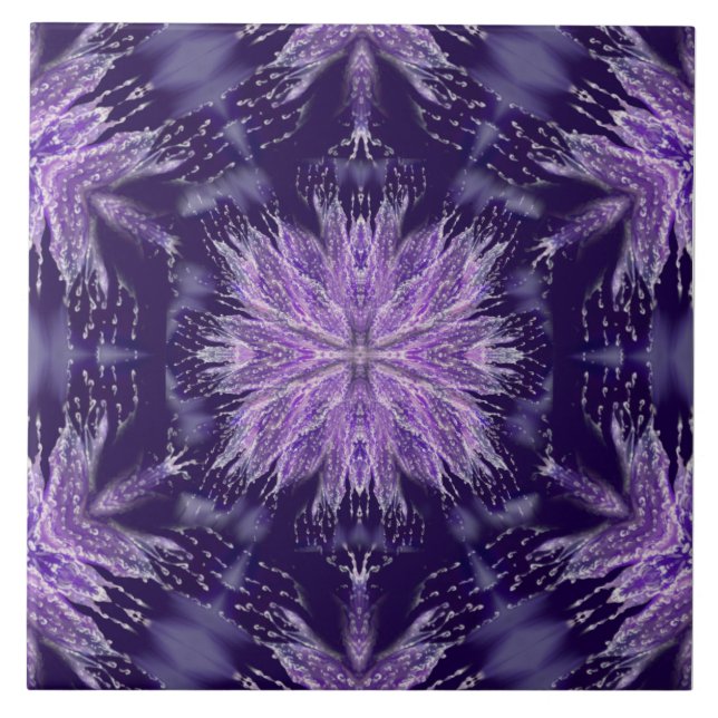 Purple rain Fairy Ceramic Tile (Front)