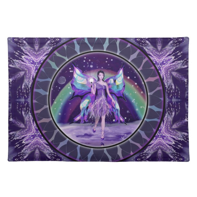 Purple rain Fairy Cloth Placemat (Front)