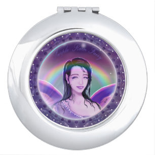 Purple Rain fairy Compact Mirror