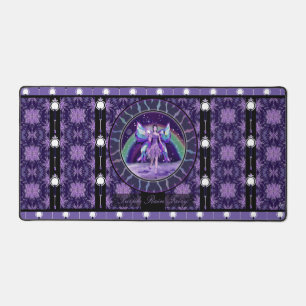 Purple Rain fairy Desk Mat