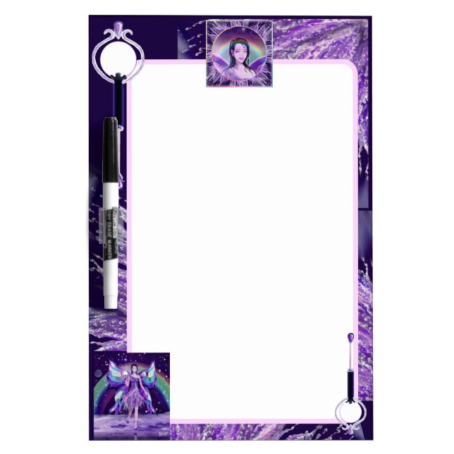 Purple rain Fairy Dry Erase Board (Front)