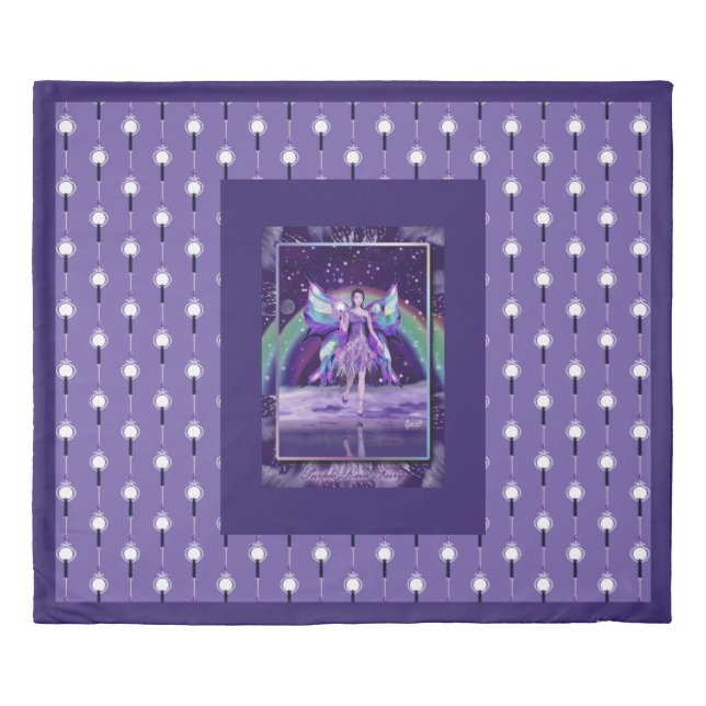 Purple Rain fairy Duvet Cover (Front)