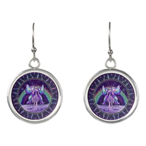 Purple rain Fairy Earrings