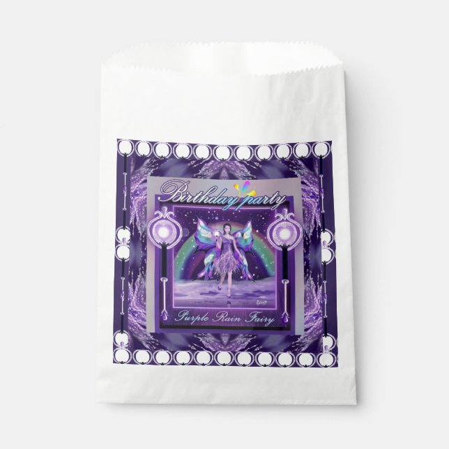 Purple rain fairy favor bag (Front)