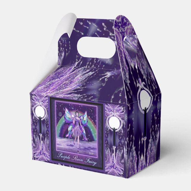 Purple rain fairy favor box (Front Side)