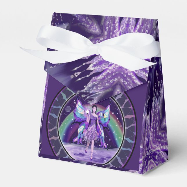 Purple Rain Fairy Favor Box (Front Side)
