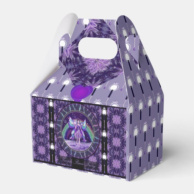 Purple rain fairy favor box (Back Side)