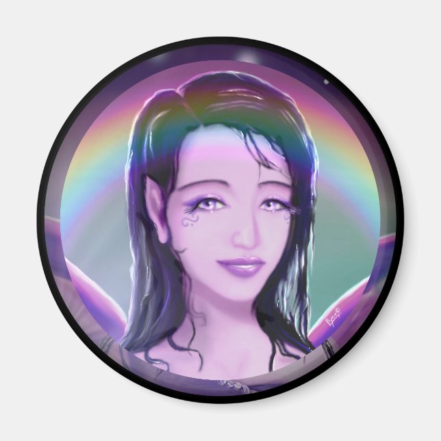 Purple rain fairy magnet (Front)